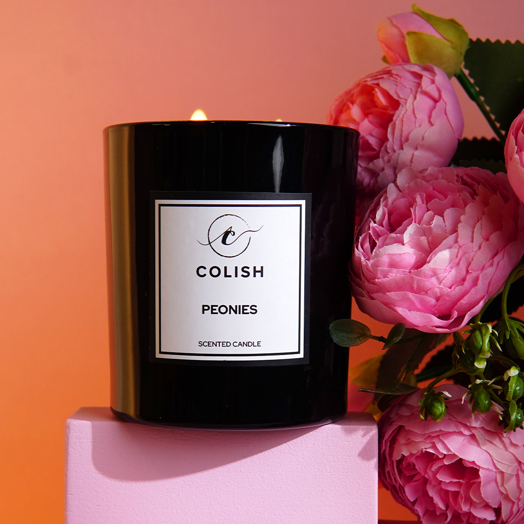 peonies, smell like rose, english scent, scented candle online pakistan, gift